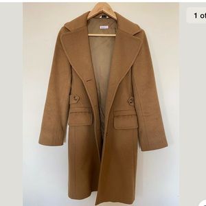 Max Mara max & co camel tan wool coat size 6